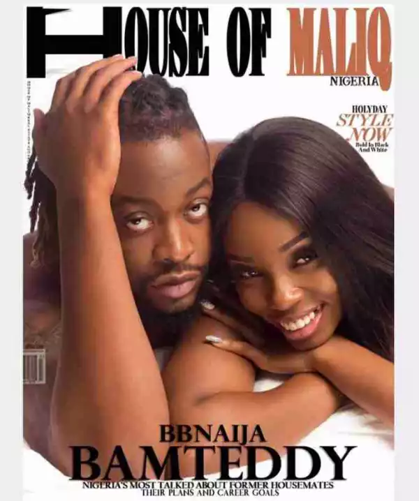 BBNaija: Teddy A and Bambam cover House of Maliq magazine